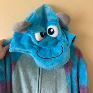 Adult Sulley Costume Blue and Purple Monster Hooded Monsters Inc XL New